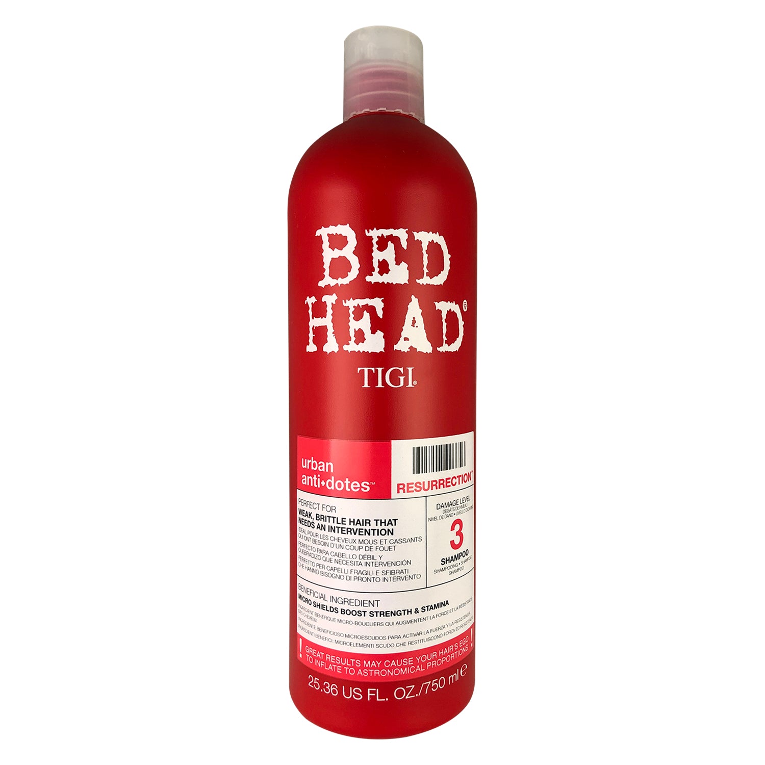 Bed Head Tigi Urban Antidotes Resurrection Hair Shampoo #3 25.36 oz For Weak Brittle Hair with damage level 3